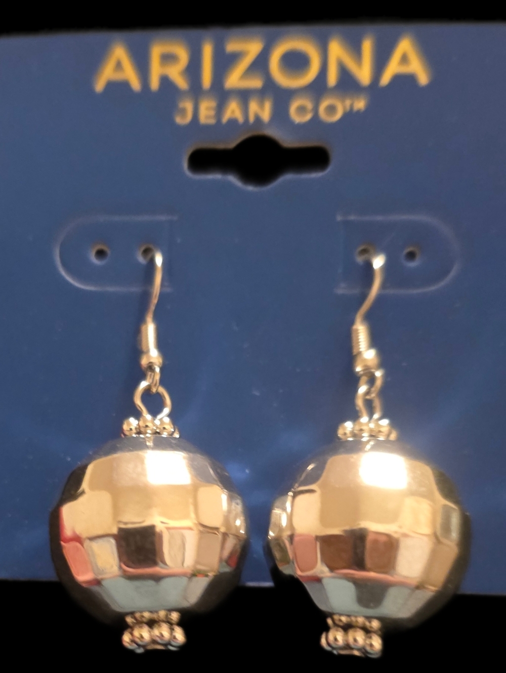 Silvertone "Disco Ball" Earrings